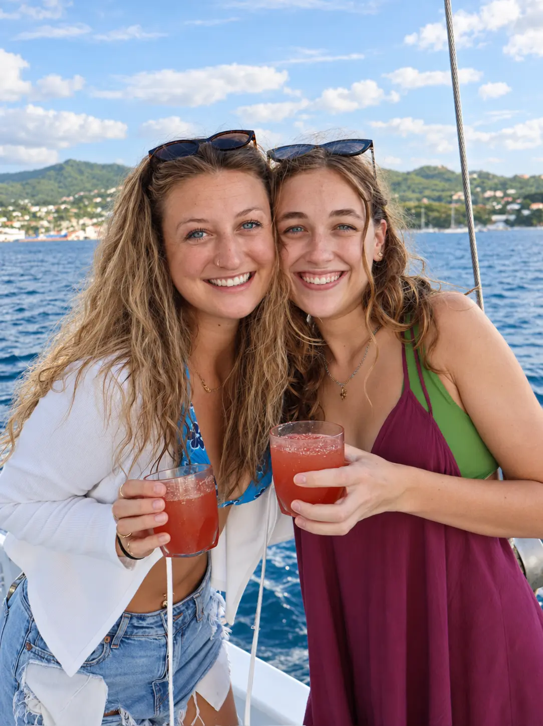 Guests enjoying a day aboard Savvy